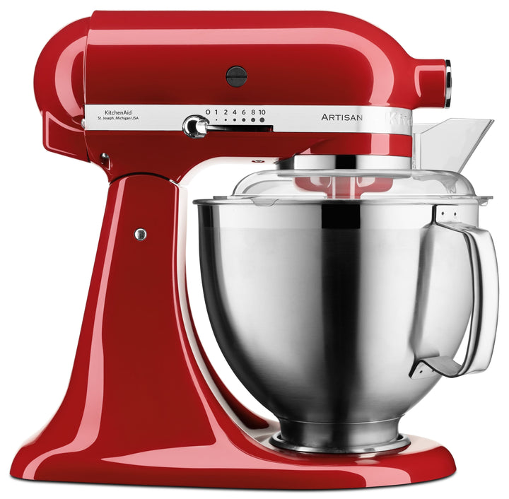 KitchenAid 4,8 L 5KSM185 Artisan Küchenmaschine Beginnerset Artisan Gemüseschneider+Flexirührer