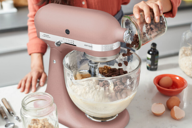 KitchenAid 4,8 L 5KSM185 Artisan Küchenmaschine Beginnerset Artisan Gemüseschneider+Flexirührer