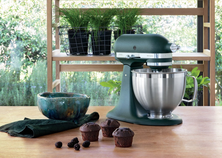 KitchenAid 4,8 L 5KSM185 Artisan Küchenmaschine Beginnerset Artisan Gemüseschneider+Flexirührer